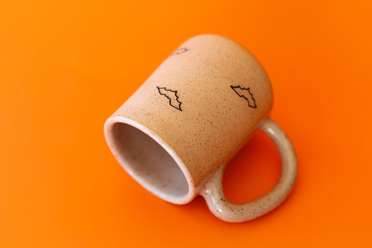 CARVED BAT MUG
