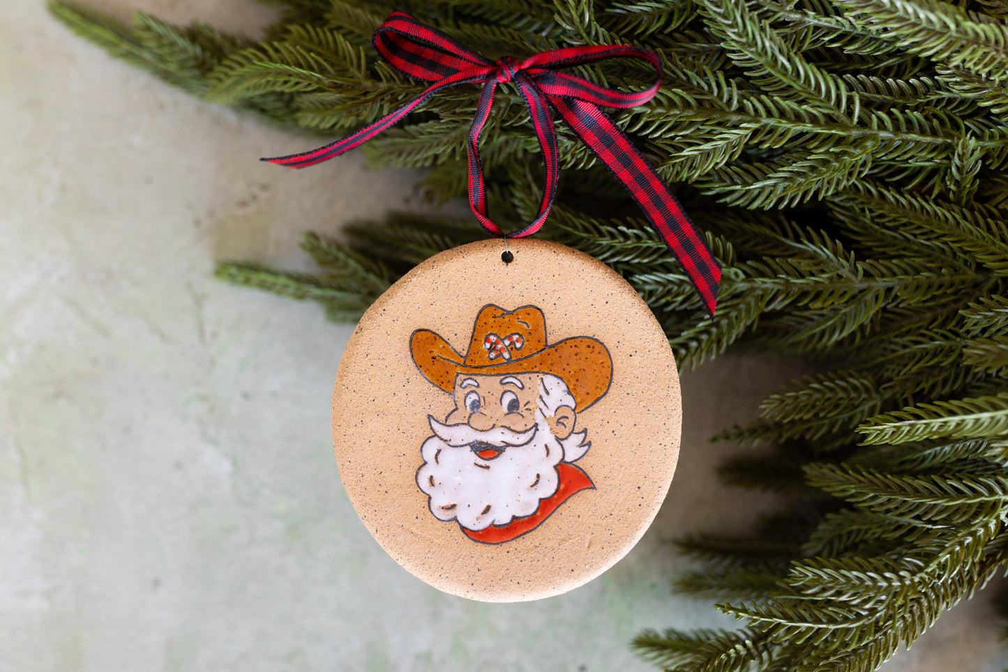 COWBOY SANTA ORNAMENT #112