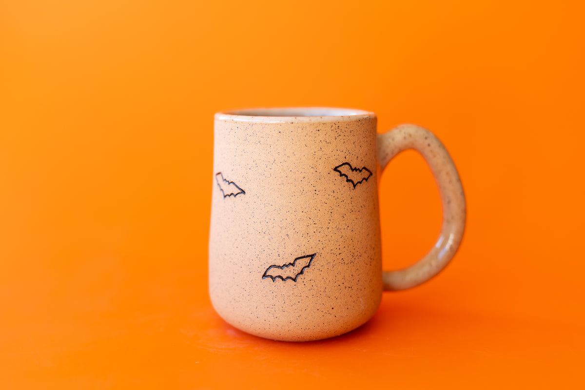 CARVED BAT MUG